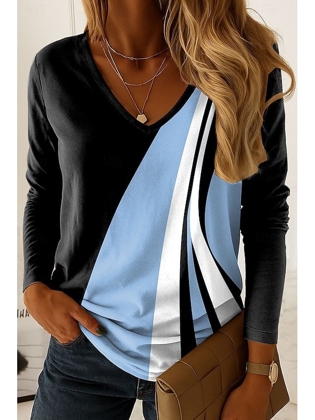 Casual Cotton V Neck T-Shirt