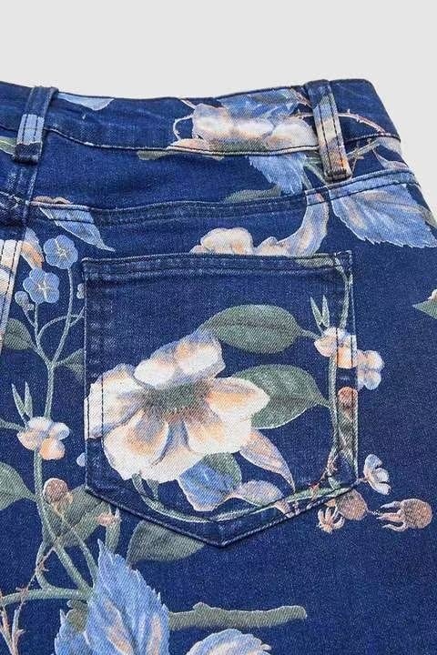 Floral Regular Fit Cotton Street Jeans