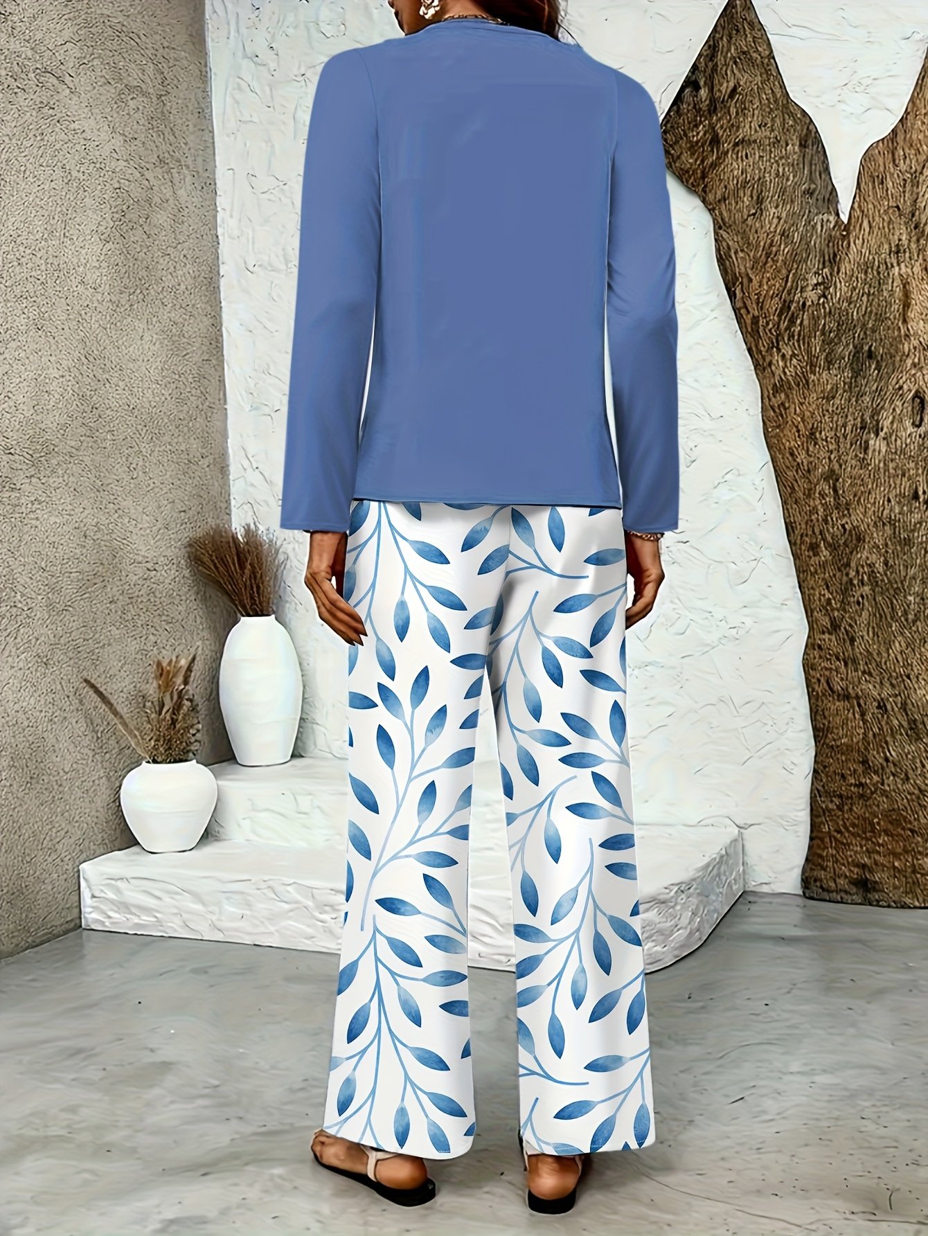 Square Neck Loose Simple Two-Piece Set