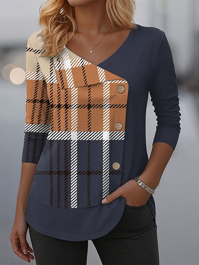 Casual Cotton V Neck Regular Fit T-Shirt