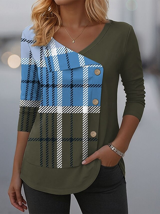 Casual Cotton V Neck Regular Fit T-Shirt