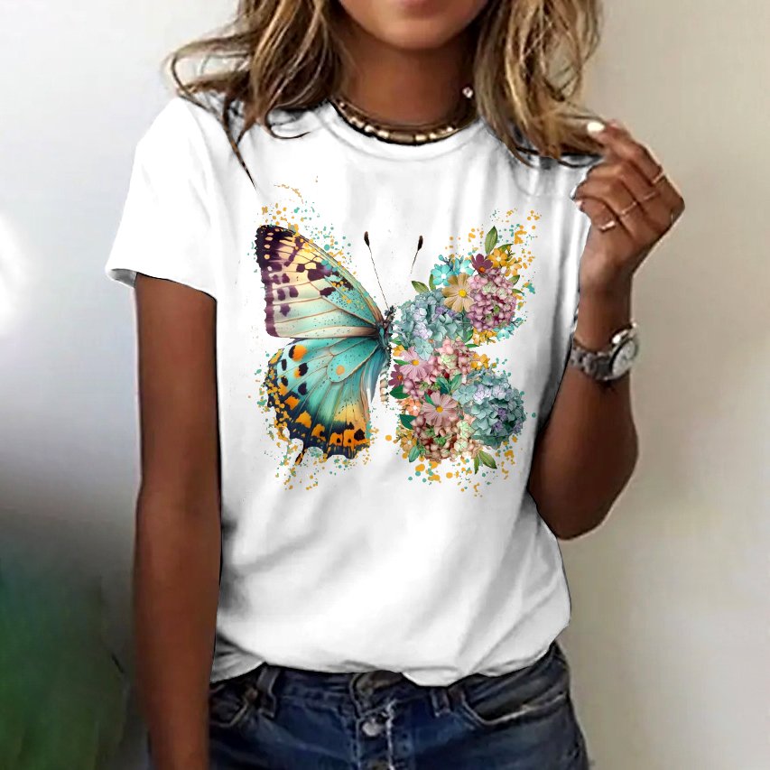 Cotton Regular Fit Animal Casual T-Shirt