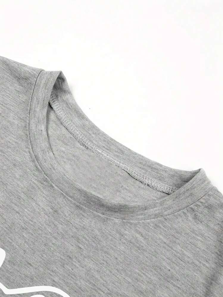 Simple Casual Round Neck Short Sleeve T-Shirt
