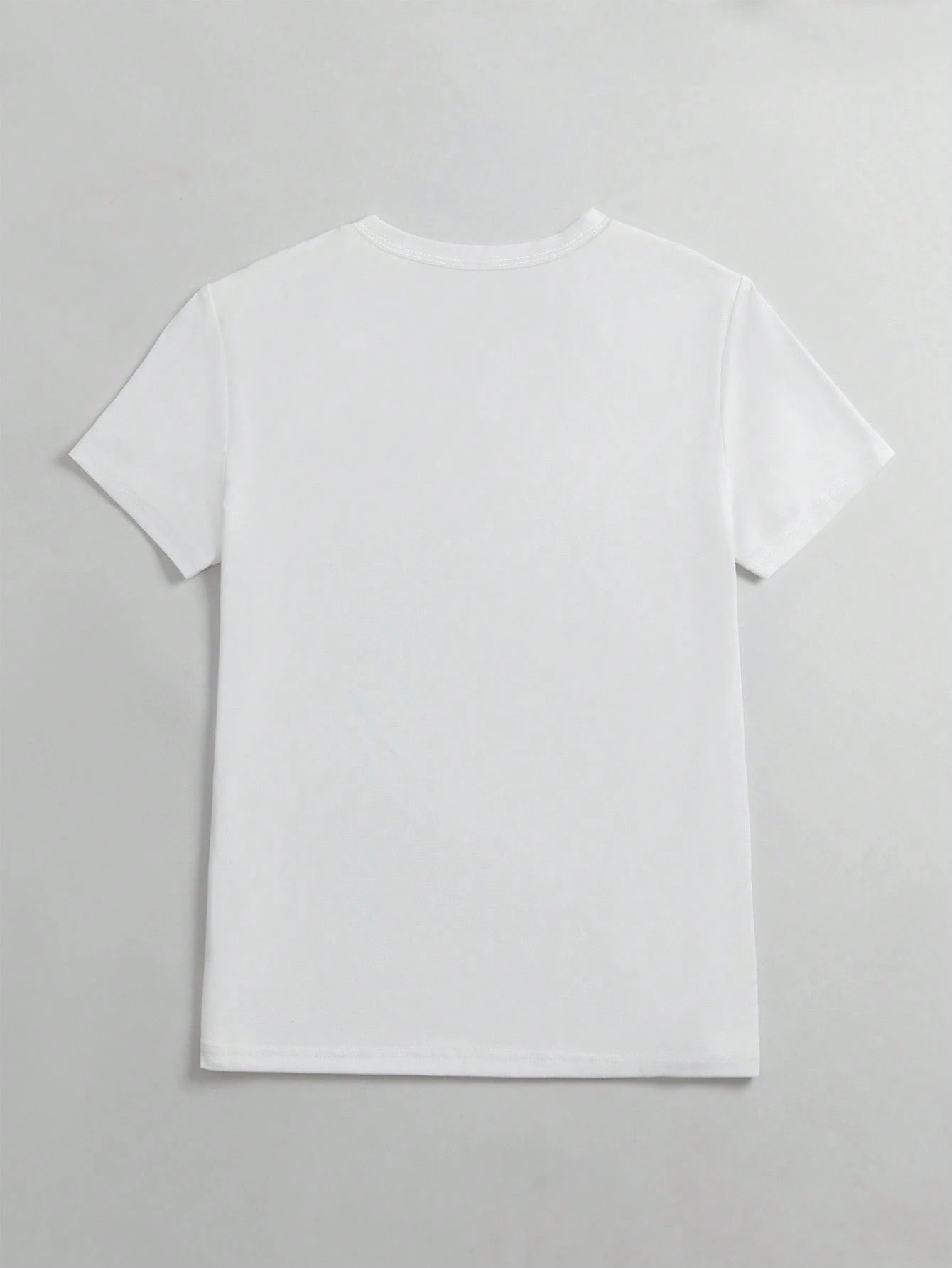 Simple Casual V-Neck Printed Long-Sleeved T-Shirt