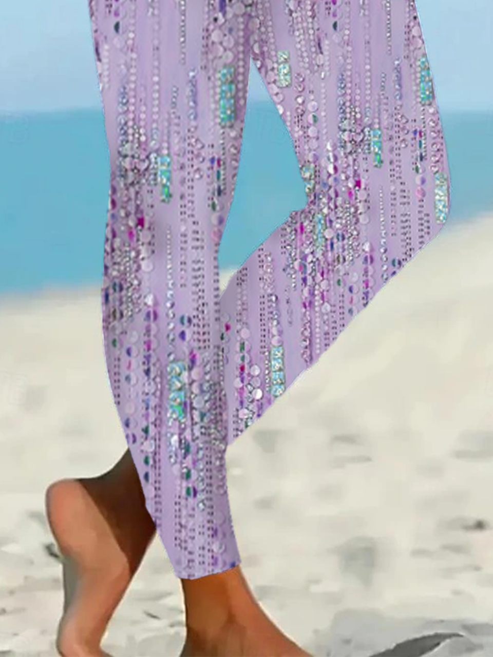 Abstract Casual Printing Tight Leggings