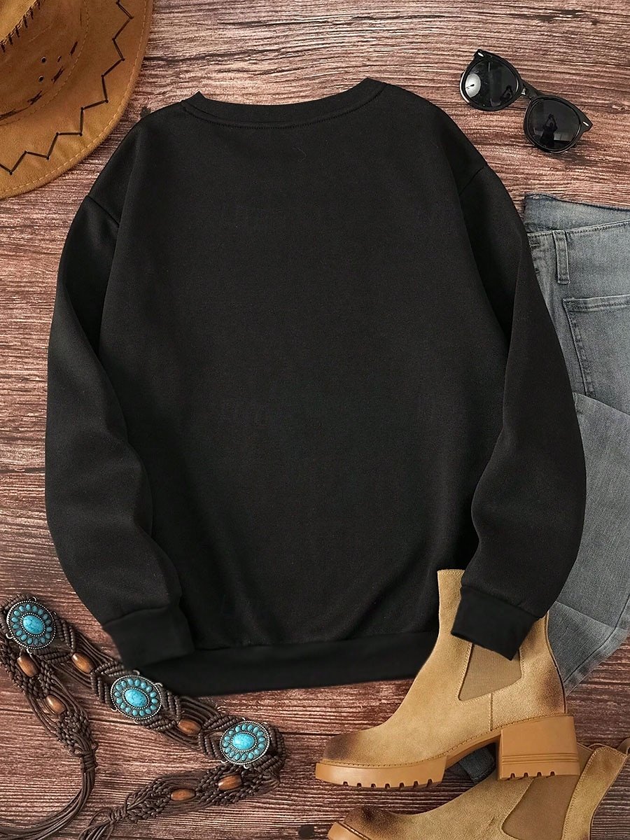 Halloween Round Neck Long Sleeve Casual Sweatshirt