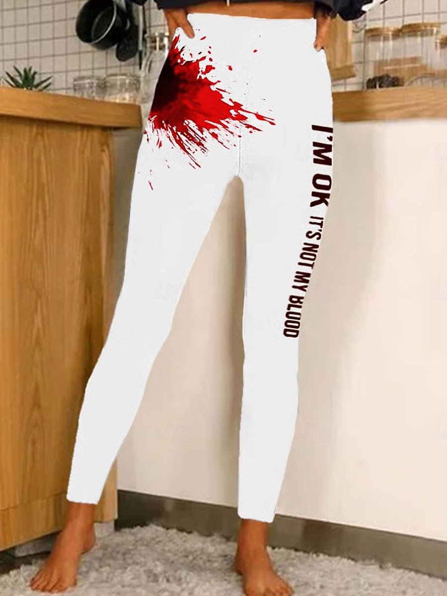 Halloween Holiday Retro Fashion Ankle High Waist Leggings