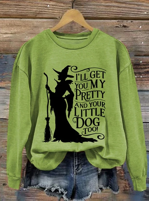 Halloween Round Neck Long Sleeve Casual Sweatshirt