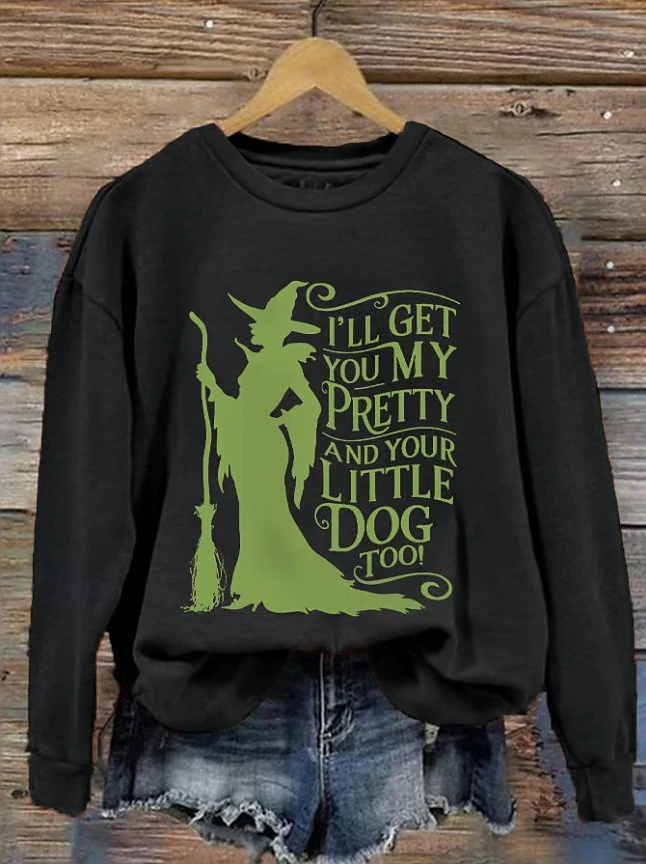 Halloween Round Neck Long Sleeve Casual Sweatshirt