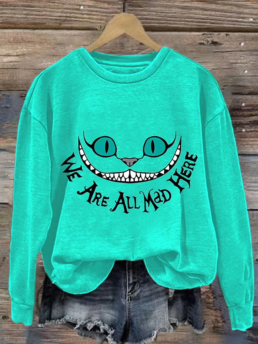 Halloween Round Neck Long Sleeve Casual Sweatshirt