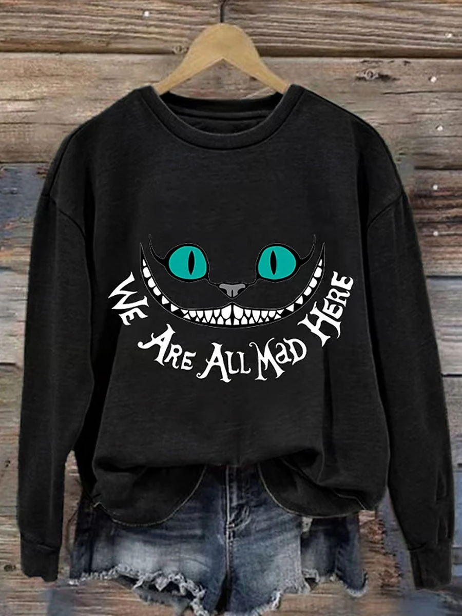 Halloween Round Neck Long Sleeve Casual Sweatshirt