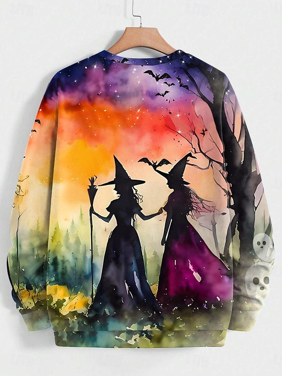 Halloween Round Neck Long Sleeve Casual Sweatshirt