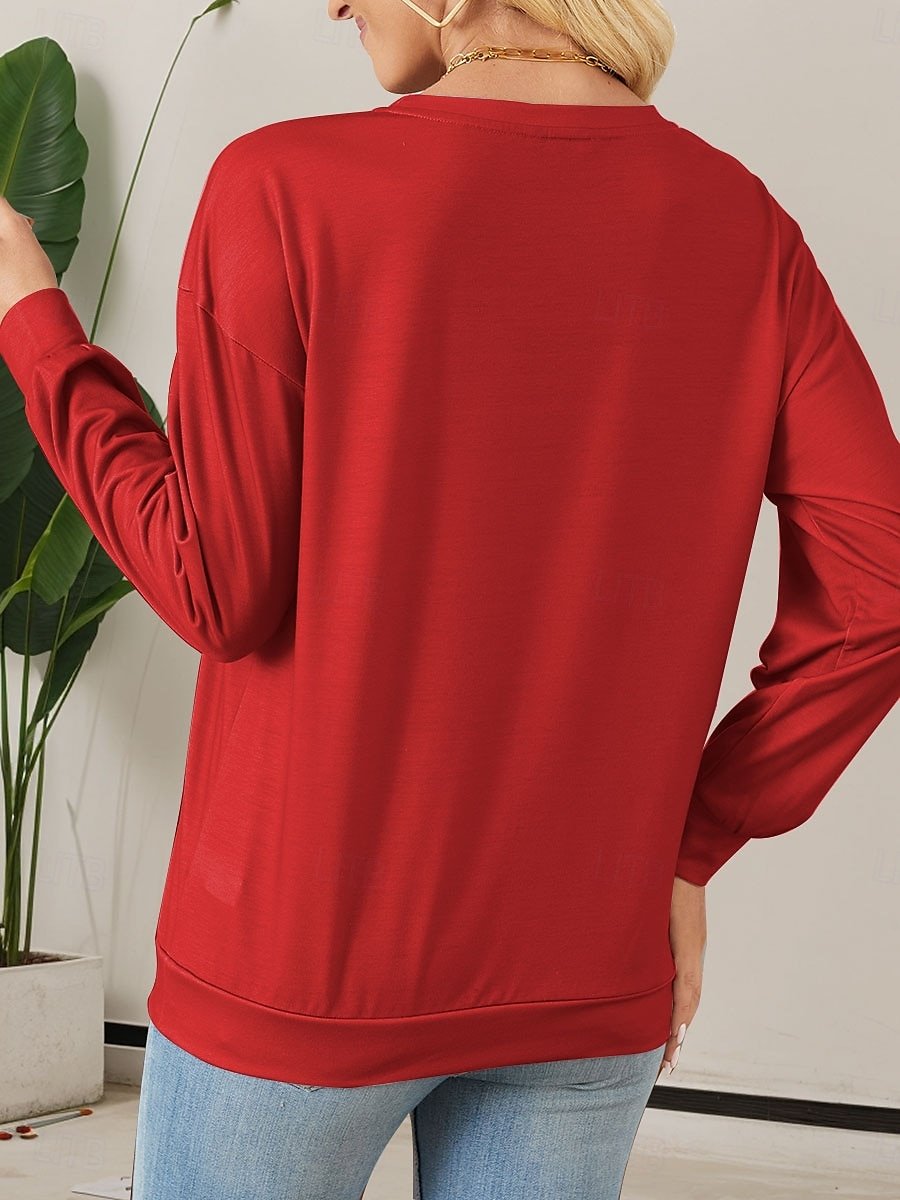Women's Half Zip Sweatshirt Pattern Stripe Casual Commuter