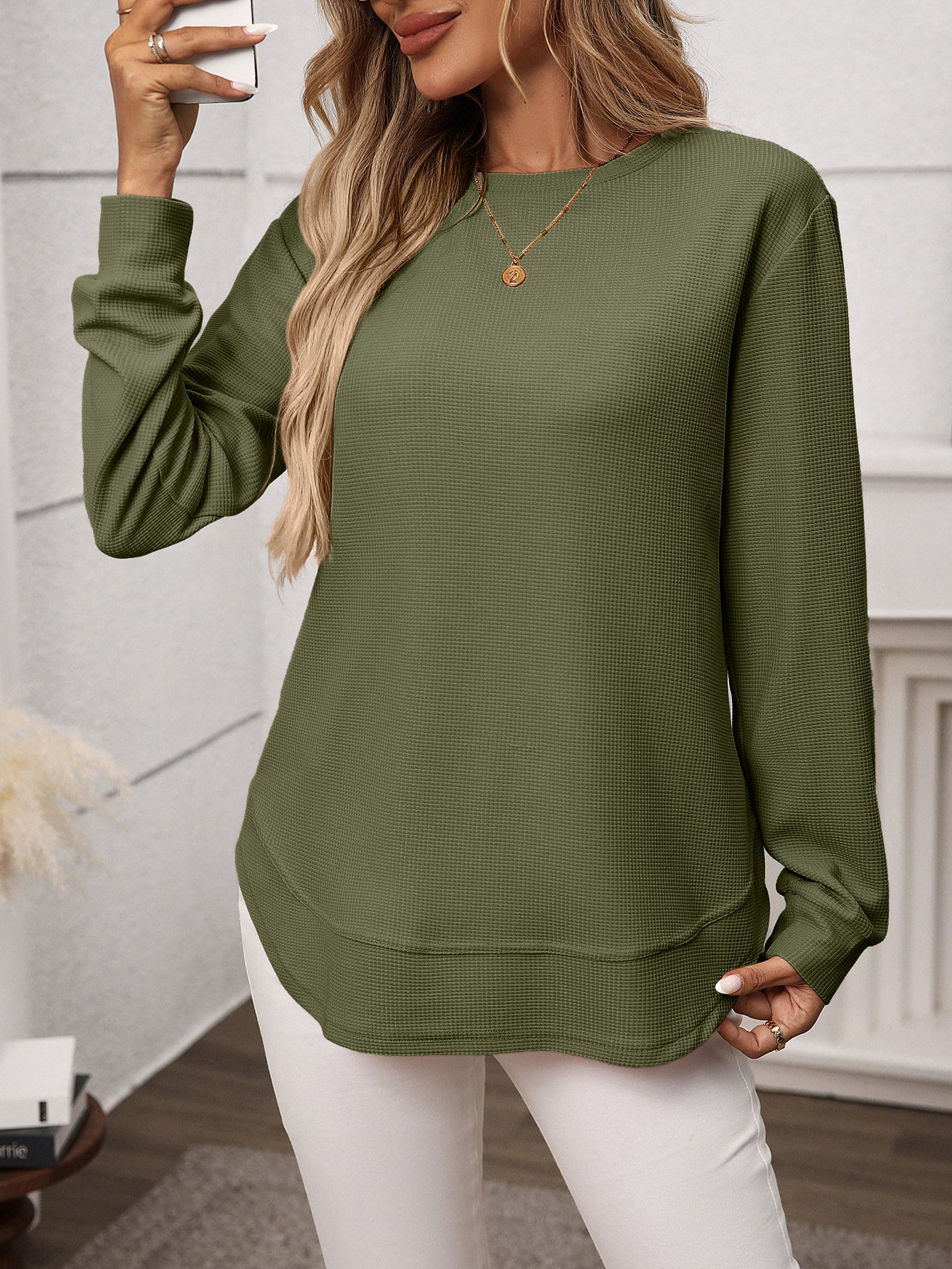 Regular Fit Crew Neck Casual Cotton T-Shirt