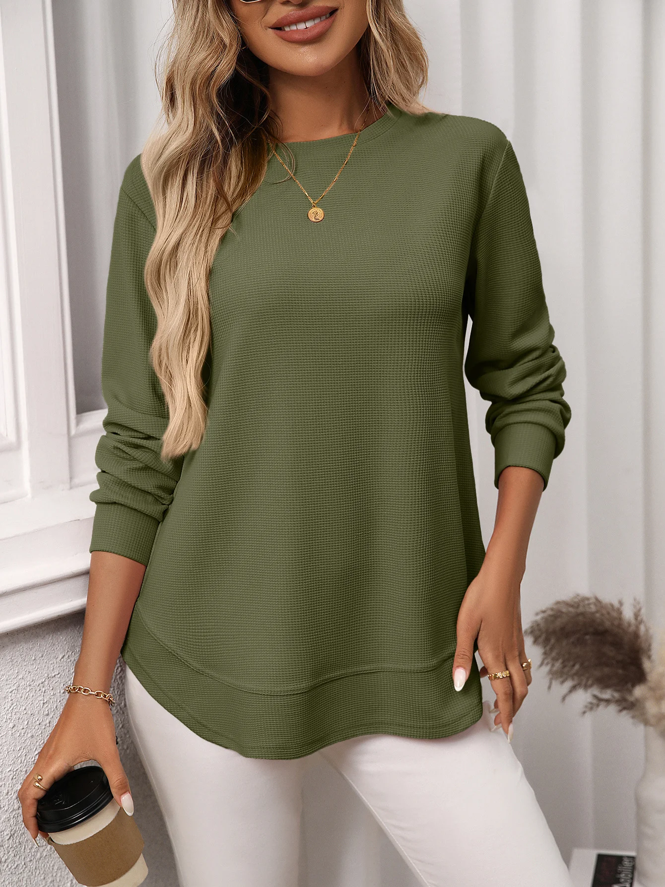 Regular Fit Crew Neck Casual Cotton T-Shirt