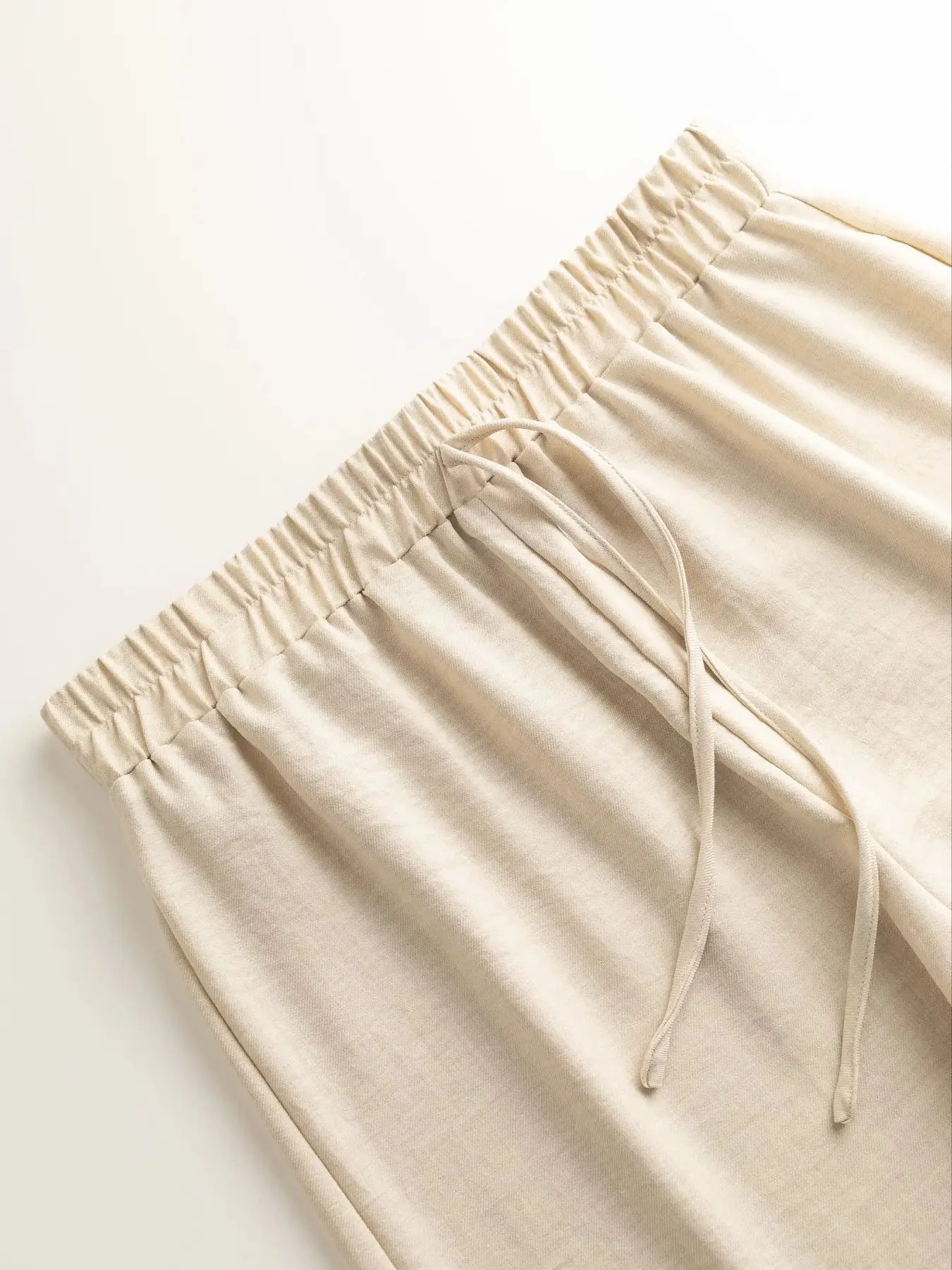 Women's Split Joint Plain Daily Going Out Two-Piece Set Apricot Casual Spring/Fall Top With Pants Matching Set