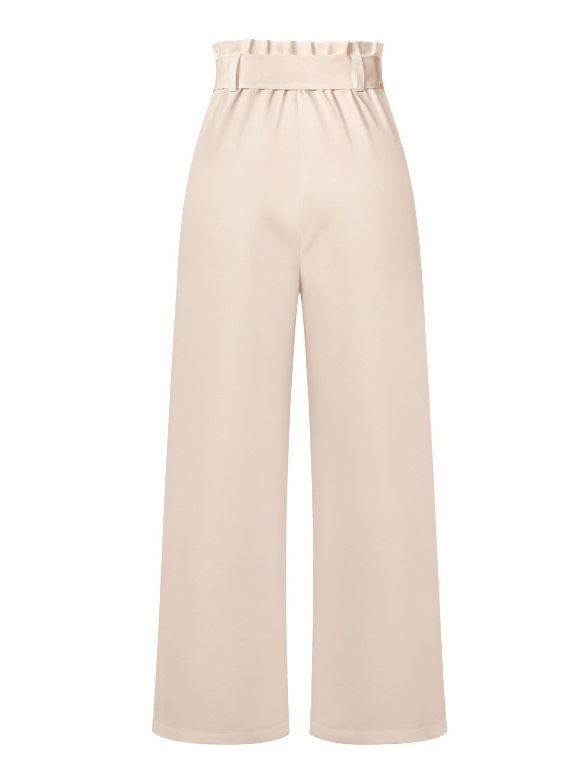 Women's  Elastic Waist H-Line Wide Leg Pants Daily Going Out Pants White Casual Split Joint Plain Spring/Fall Pants