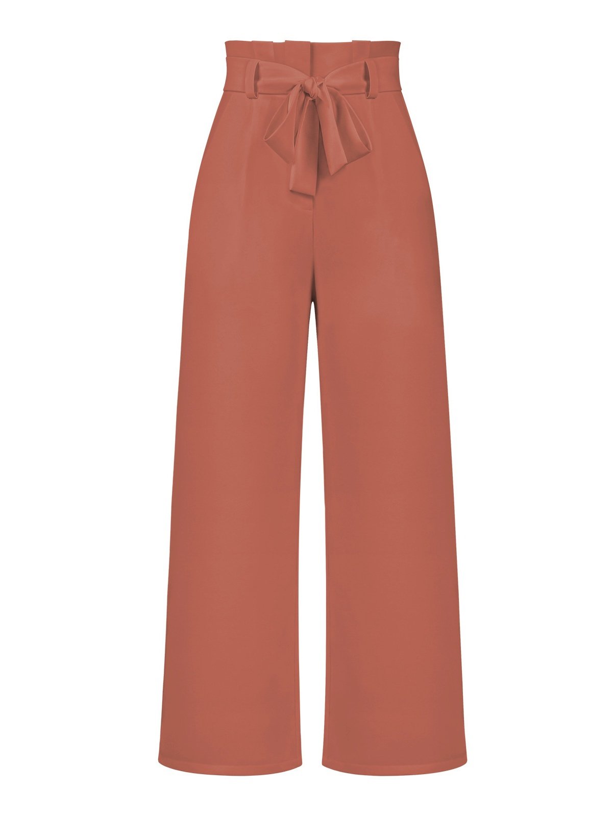 Women's  Elastic Waist H-Line Wide Leg Pants Daily Going Out Pants White Casual Split Joint Plain Spring/Fall Pants