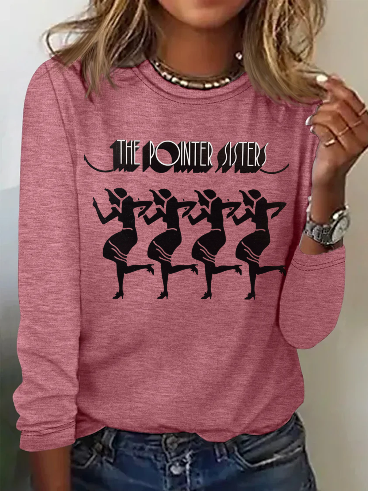 Music Festival ThePointer SistersLyrics Born Round Neck Short Sleeve T-shirt