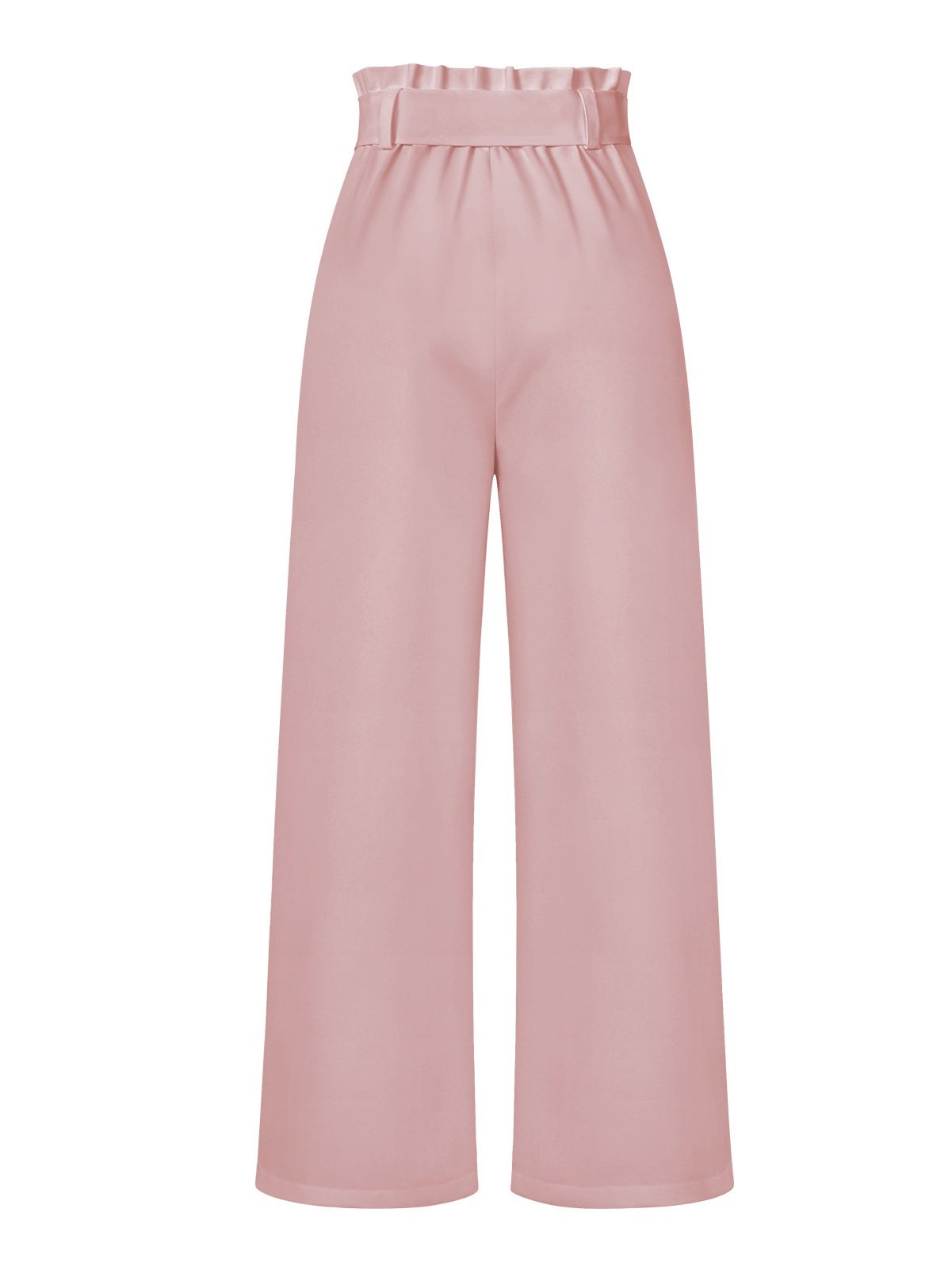 Women's  Elastic Waist H-Line Wide Leg Pants Daily Going Out Pants White Casual Split Joint Plain Spring/Fall Pants