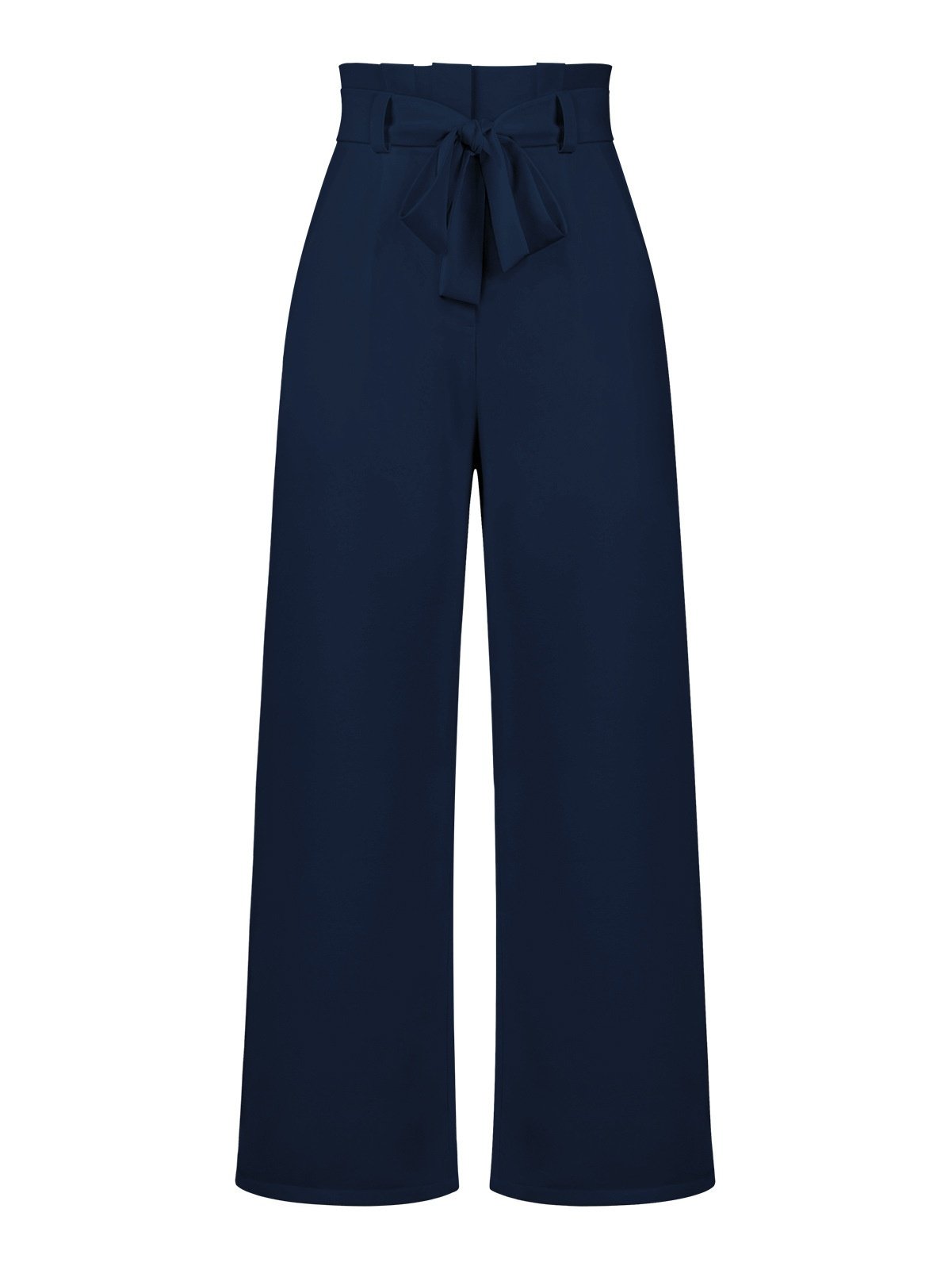 Women's  Elastic Waist H-Line Wide Leg Pants Daily Going Out Pants White Casual Split Joint Plain Spring/Fall Pants