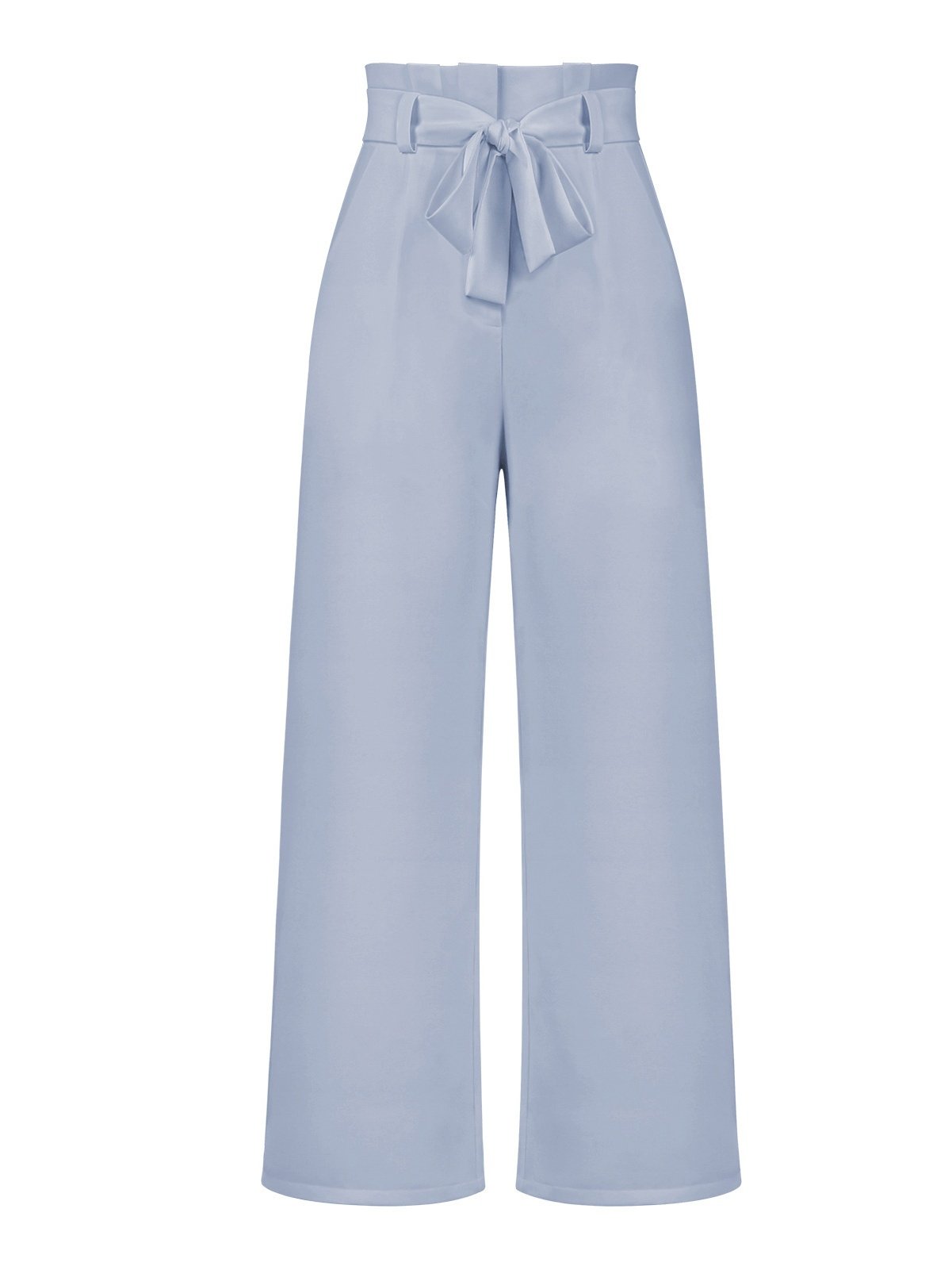 Women's  Elastic Waist H-Line Wide Leg Pants Daily Going Out Pants White Casual Split Joint Plain Spring/Fall Pants