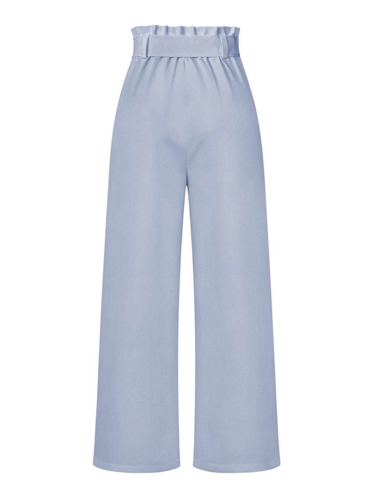 Women's  Elastic Waist H-Line Wide Leg Pants Daily Going Out Pants White Casual Split Joint Plain Spring/Fall Pants