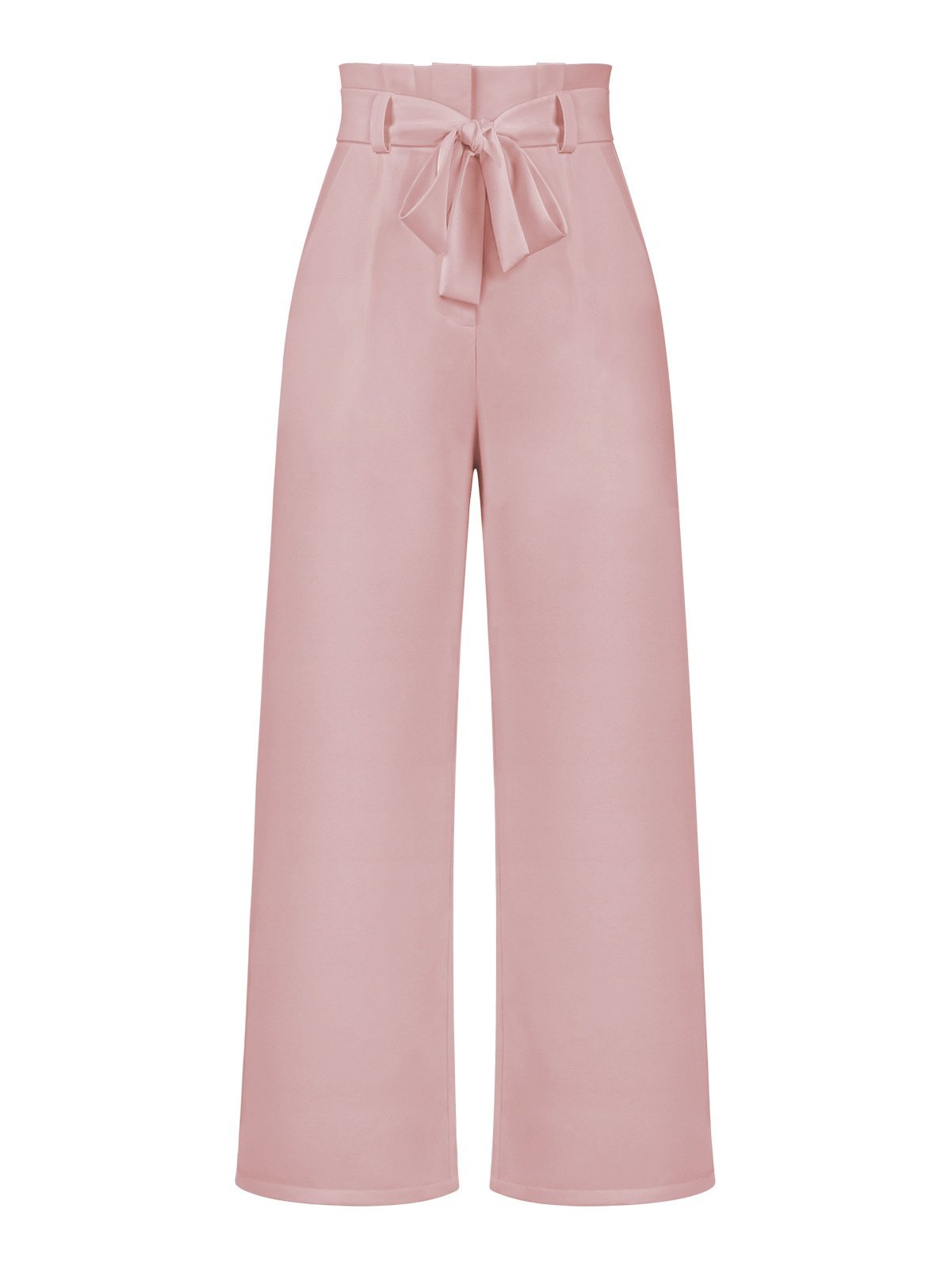 Women's  Elastic Waist H-Line Wide Leg Pants Daily Going Out Pants White Casual Split Joint Plain Spring/Fall Pants