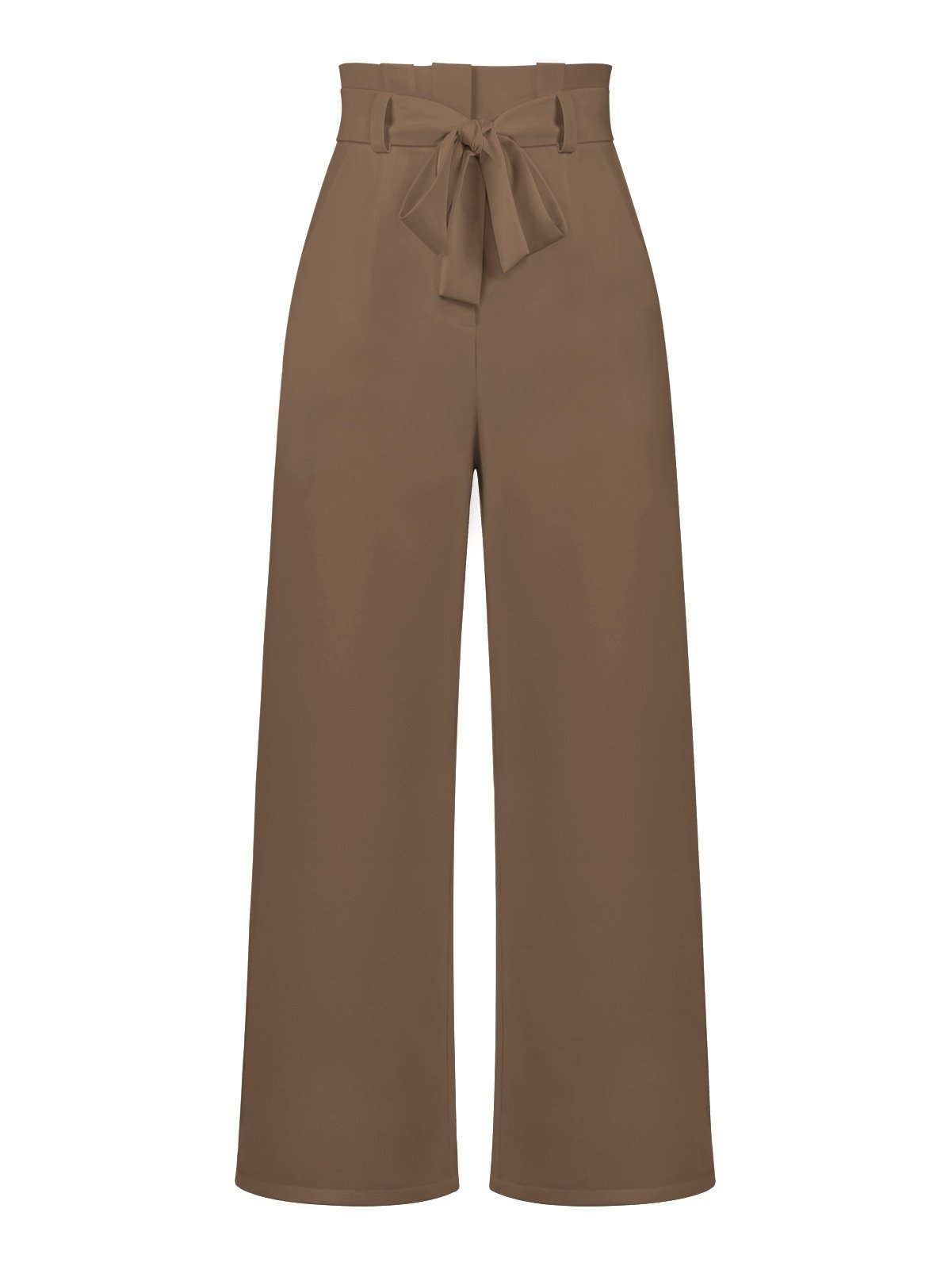 Women's  Elastic Waist H-Line Wide Leg Pants Daily Going Out Pants White Casual Split Joint Plain Spring/Fall Pants