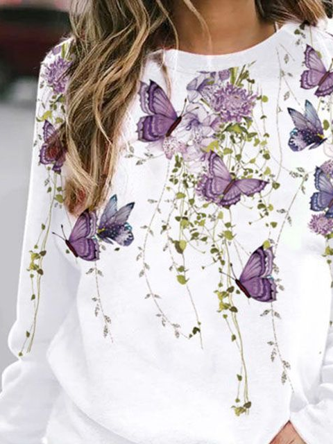 Casual Printing Sweatshirt