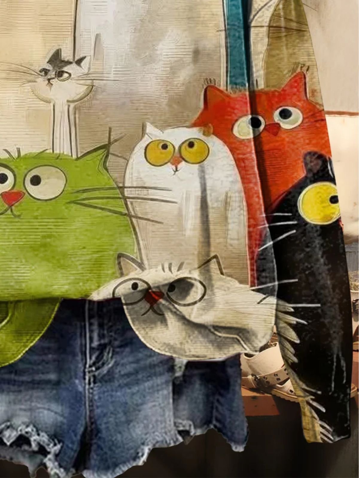 Painting Casual Regular Fit Sweatshirt