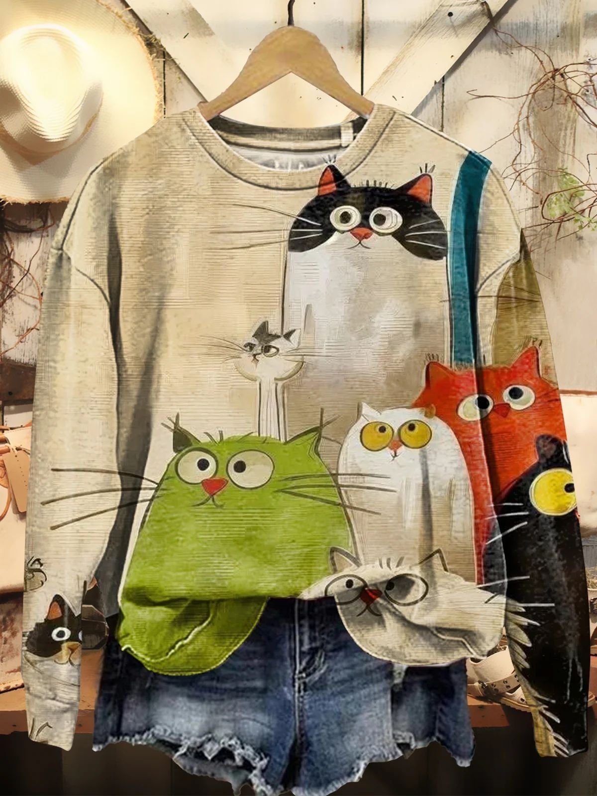 Painting Casual Regular Fit Sweatshirt
