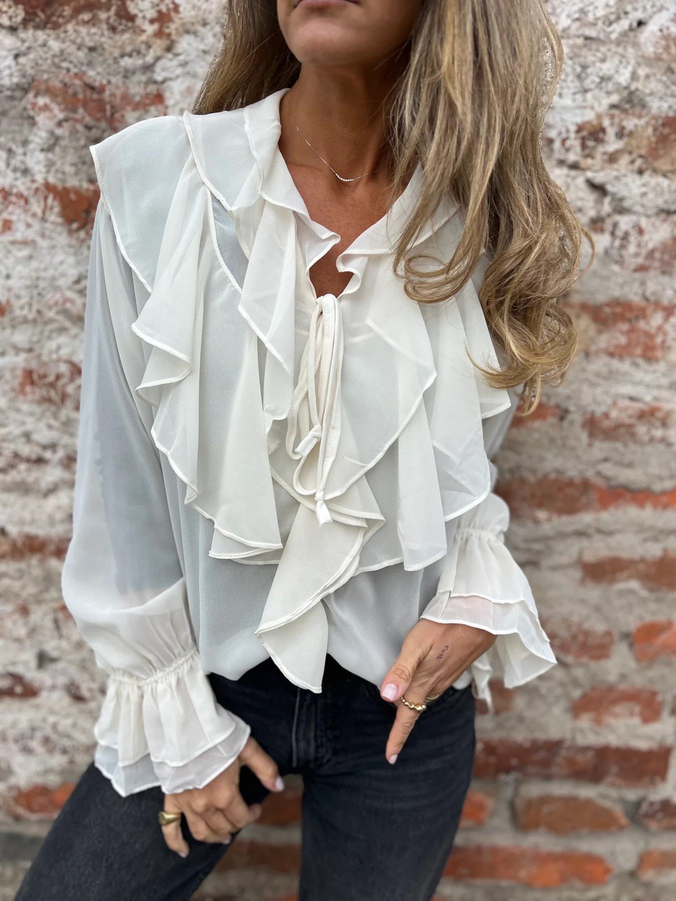 Cotton V Neck Casual Shirt