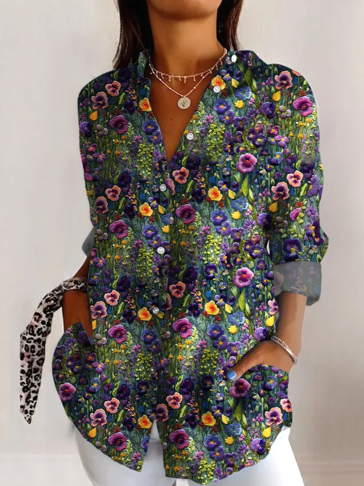 V Neck Casual Shirt