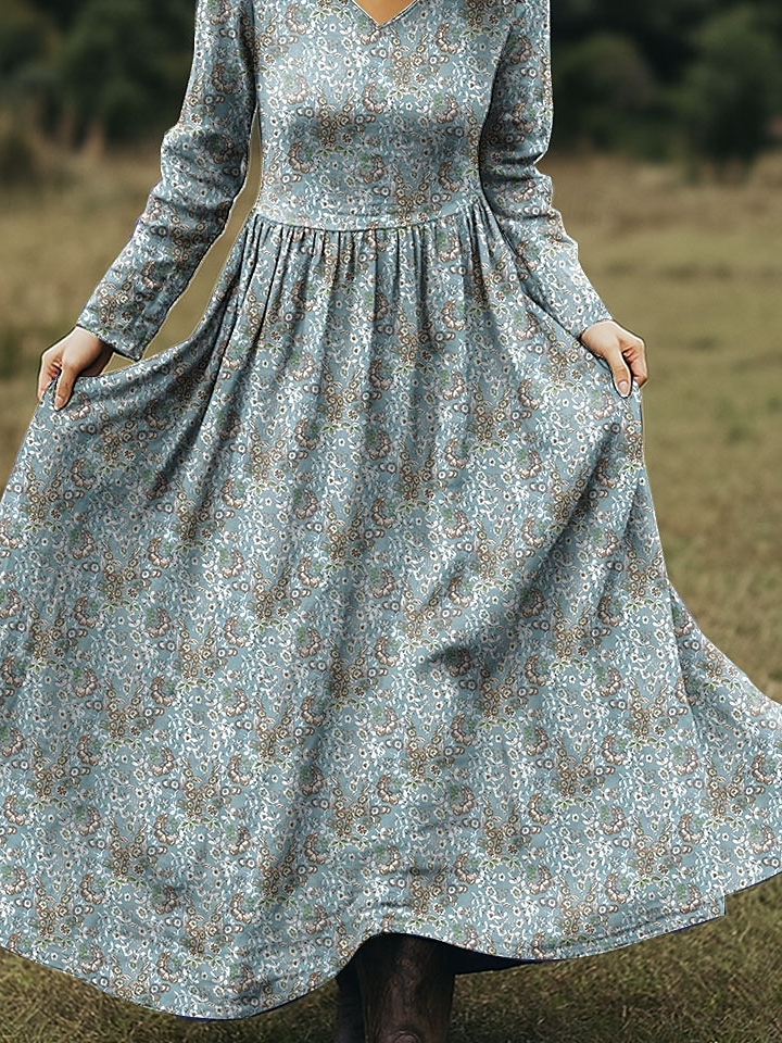 Women's Maxi Dress A-Line Skirt Holiday Casual Bohemian Beach Floral Pattern