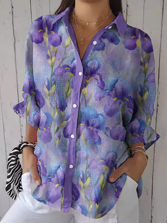 Women's Alzheimer's Print Casual Shirt