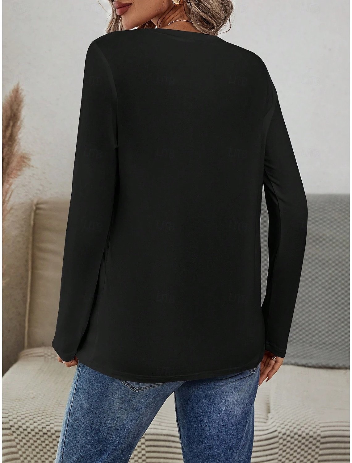 Halloween Women's T-Shirt Graphic Elegant Casual Long Sleeve Crew Neck Regular Top