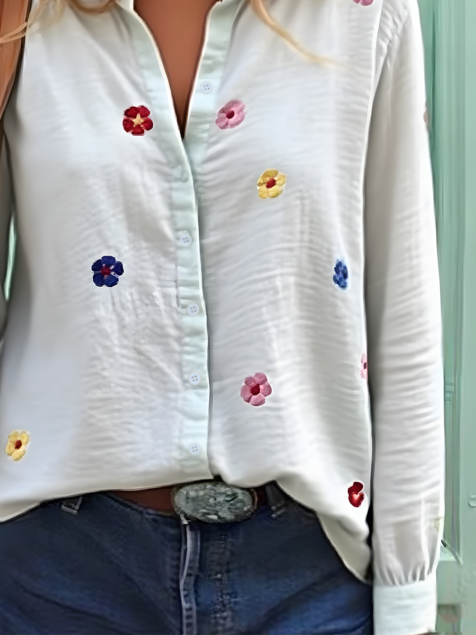 Women's Everyday Pattern Shirt Elegant Vintage Long Sleeve Spring and Autumn Tops