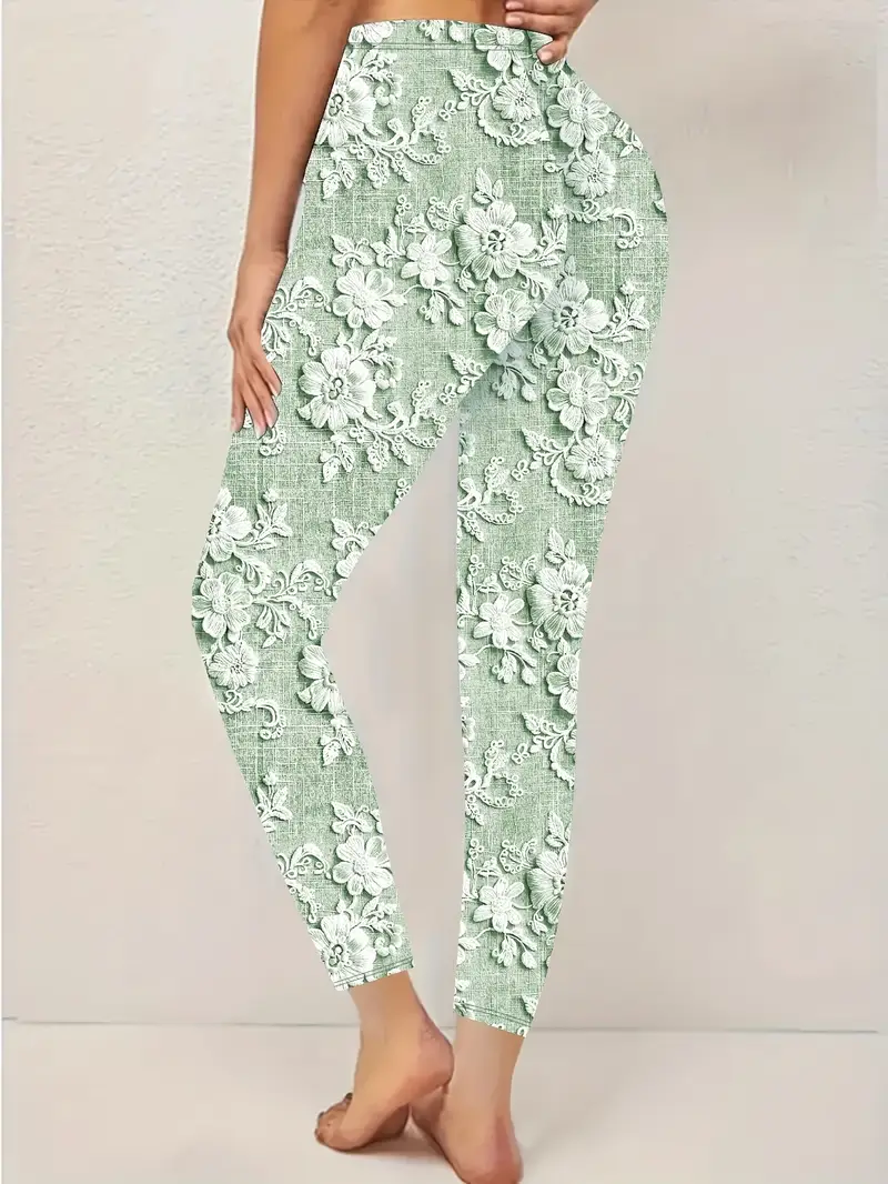 Casual Printing Floral Leggings