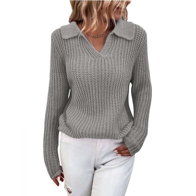Regular Fit Casual V Neck Sweater