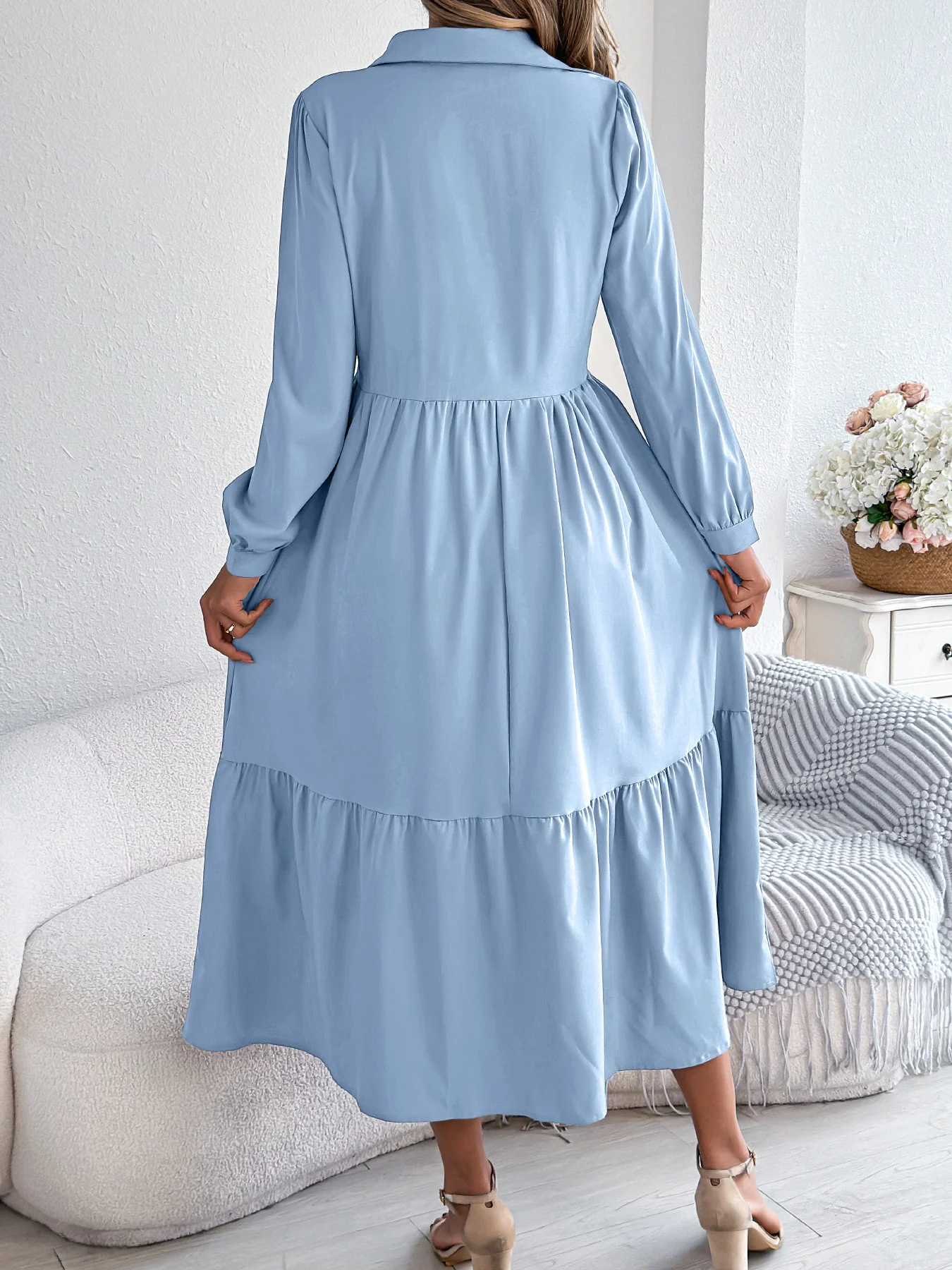 Cotton Casual Plain Regular Fit Dress With No