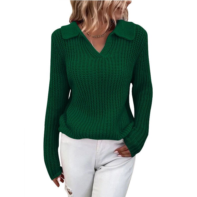 Regular Fit Casual V Neck Sweater