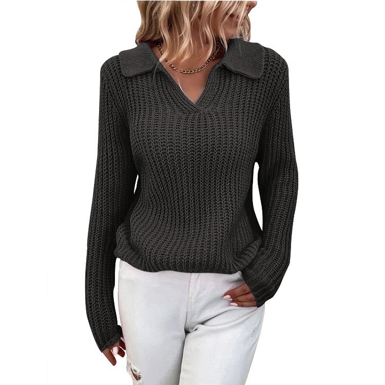 Regular Fit Casual V Neck Sweater