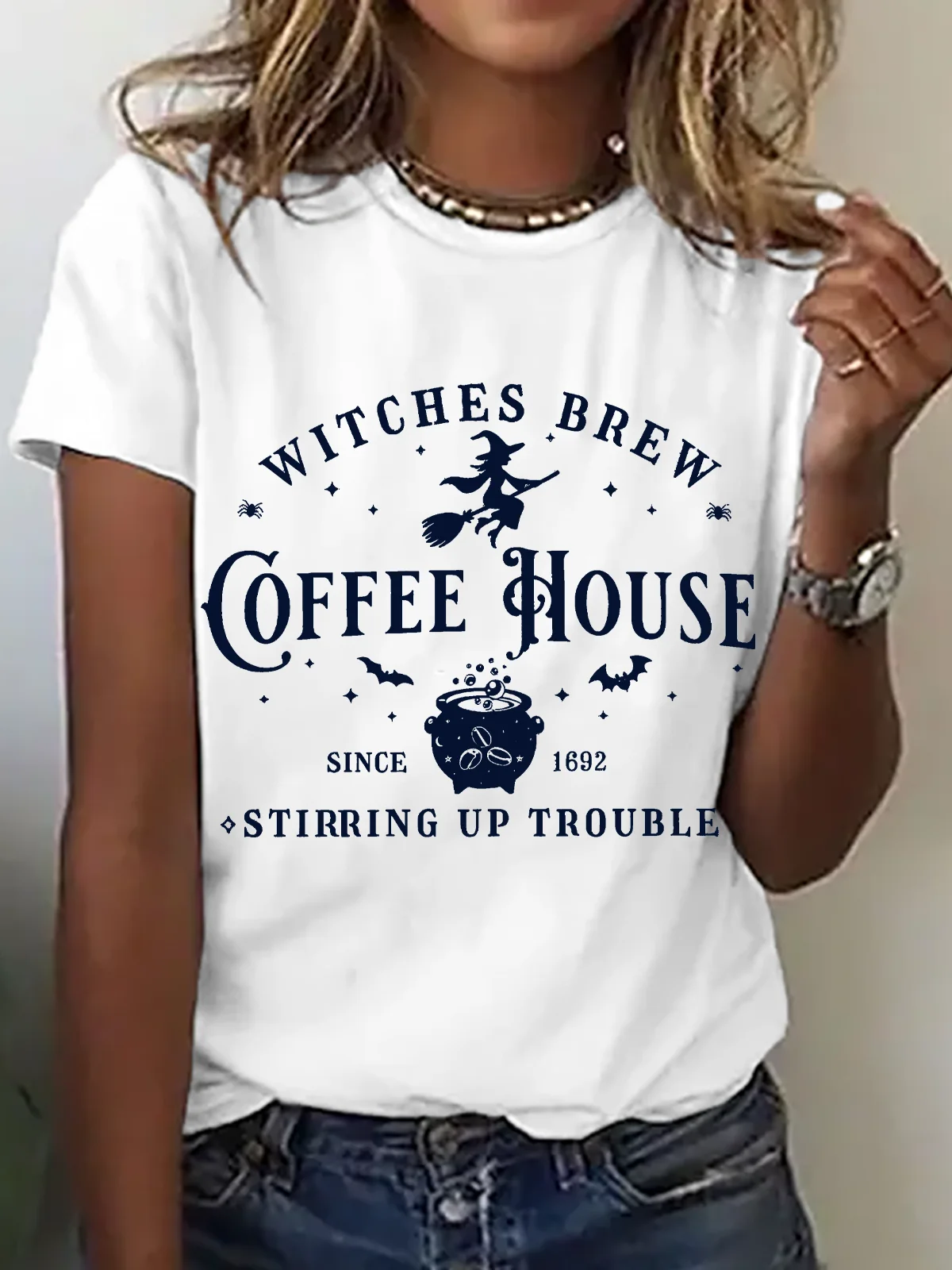 Women's Halloween Salem Witches Coffee T-Shirt