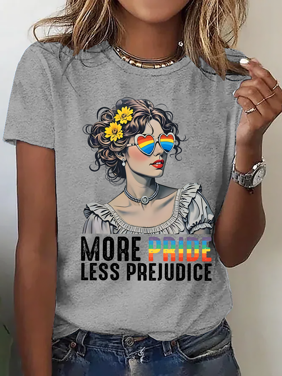 Women's More Pride Less Prejudice LGBTQ T-Shirt