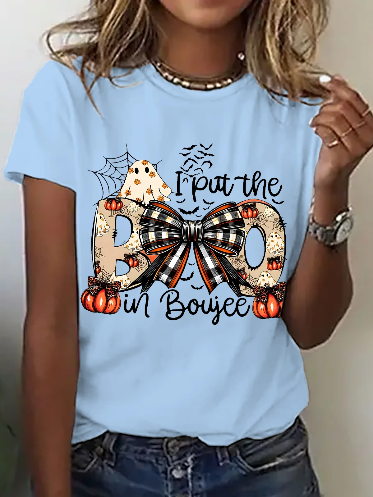 Women's I Put The Boo in Boujee Halloween T-Shirt