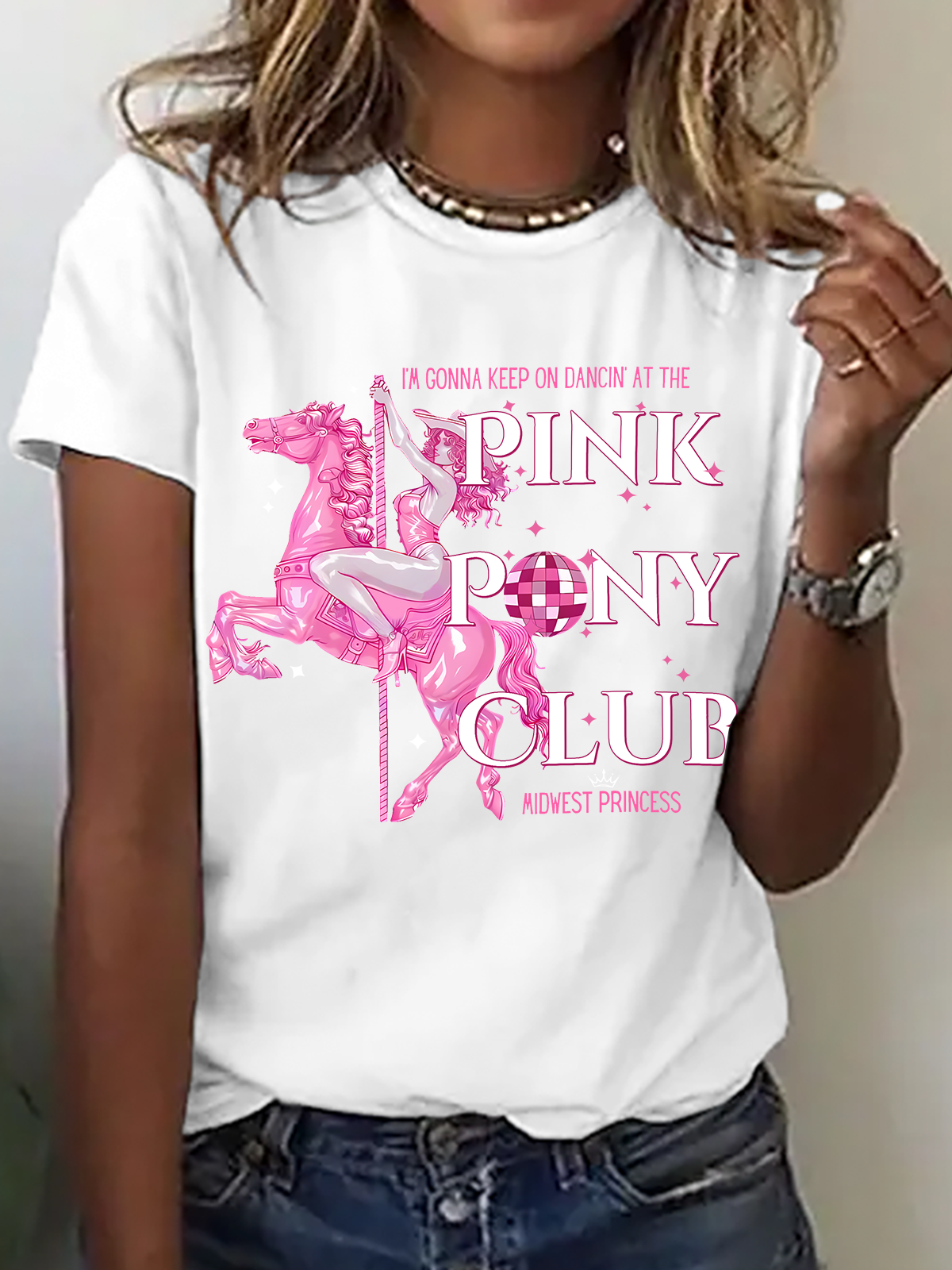 Women's  Im Gonna Keep On Dancin At The Pink Pony Club Shirt