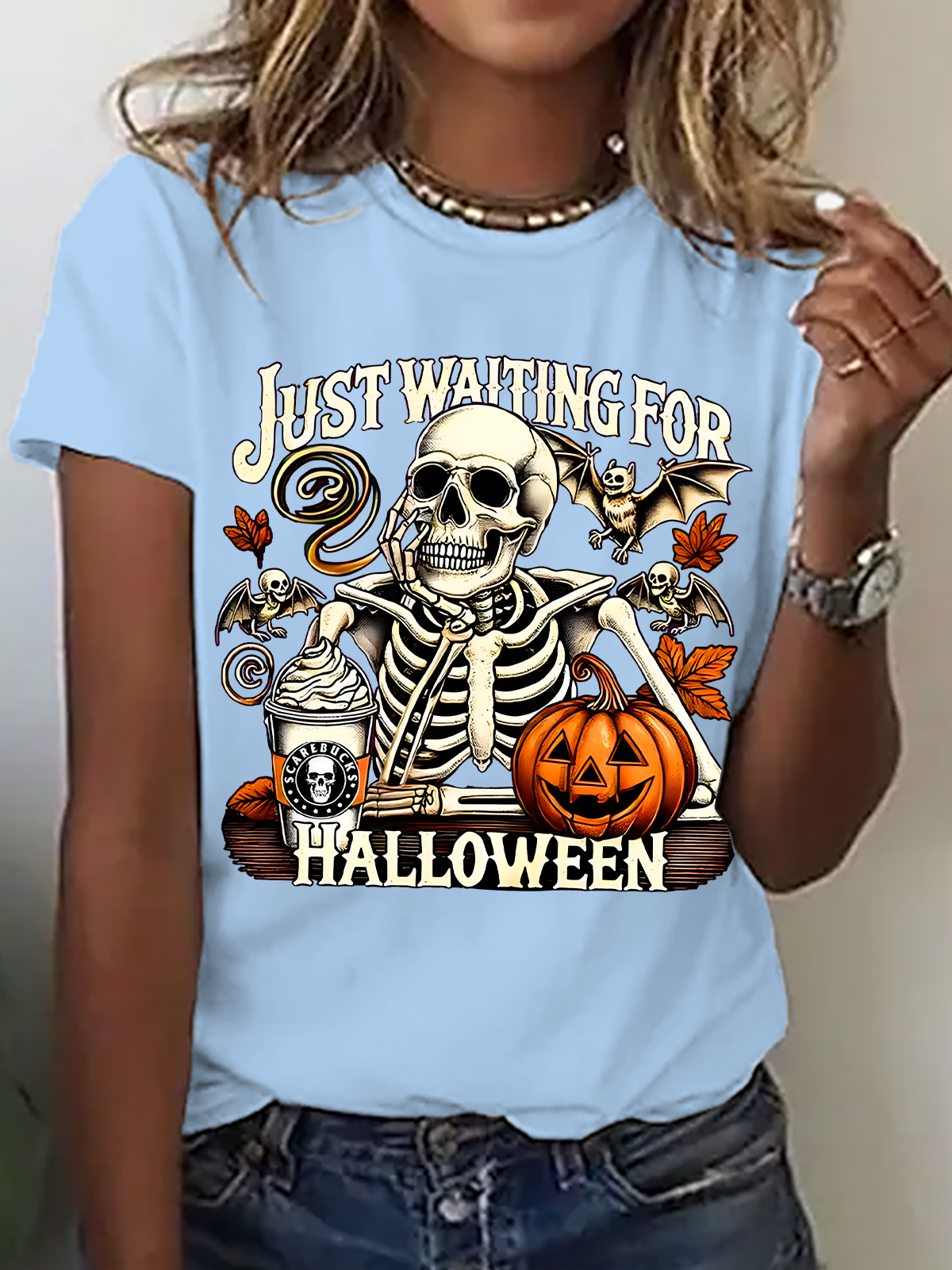 Women's Just Waiting for Halloween T-Shirt
