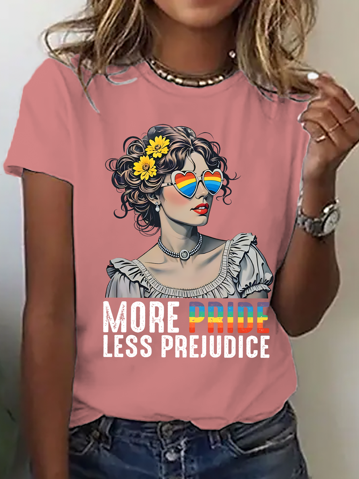 Women's More Pride Less Prejudice LGBTQ T-Shirt