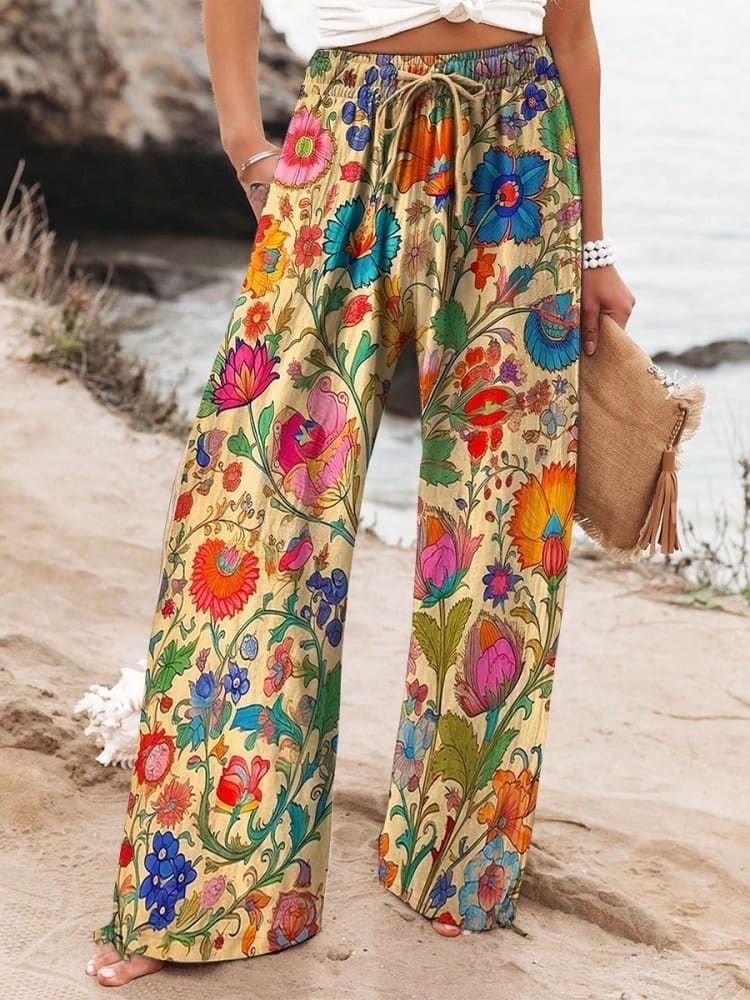 Loose Vintage Gradient Pattern Pants